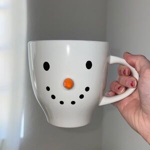 White and Orange Ceramic Mug Coffee & Tea Accessory